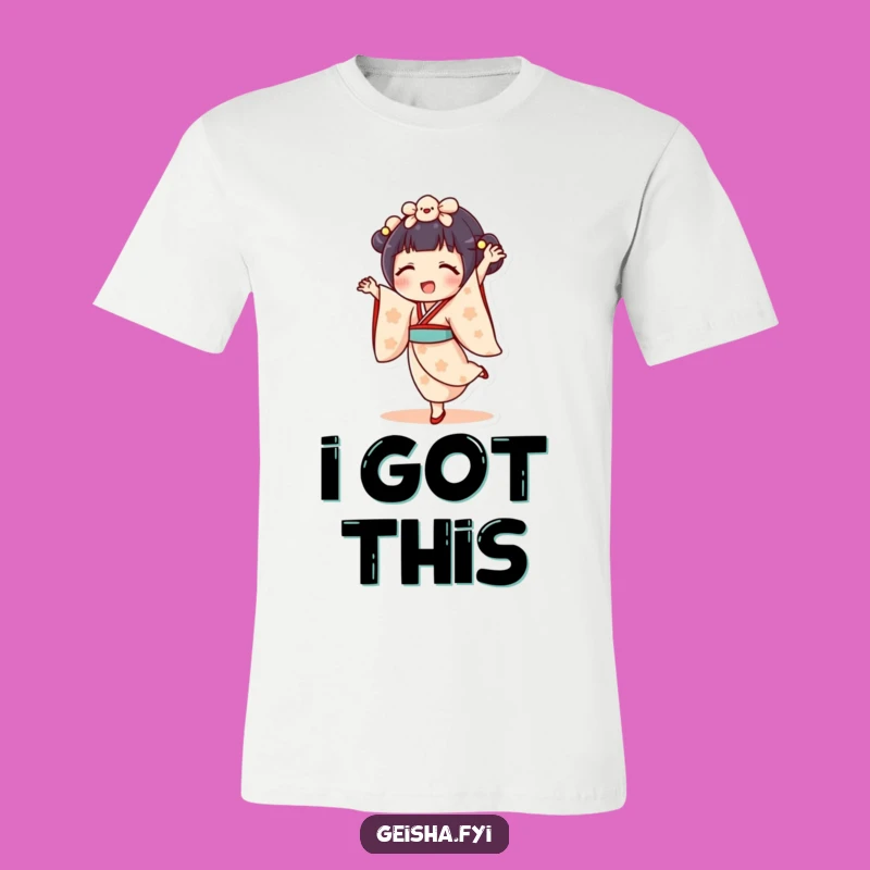 Funny Geisha Doll Cartwheel T-Shirt - Delighted Character Apparel
