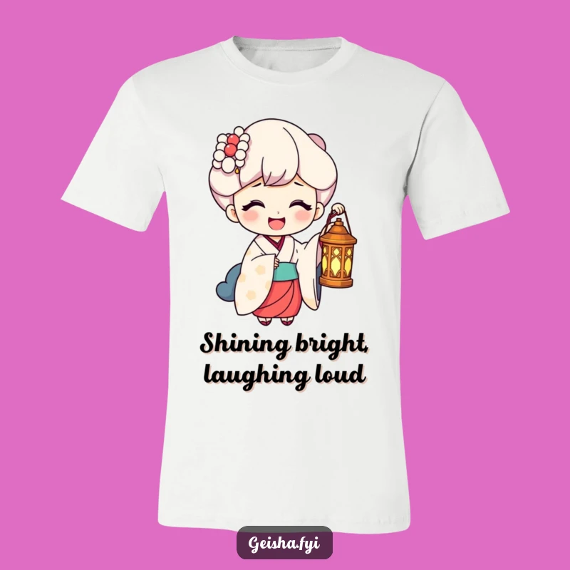 Funny Geisha Lantern Laugh T-Shirt: Illuminating Humor Tee for Joyful Fun Gift