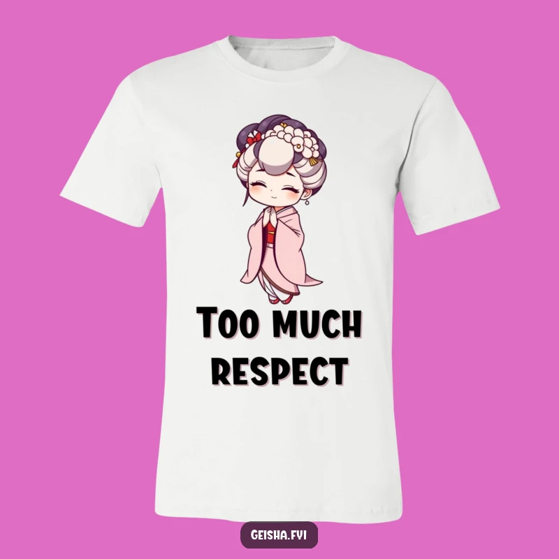 Funny Geisha Exaggerated Bow T-Shirt - Comical Japanese Apparel Gift
