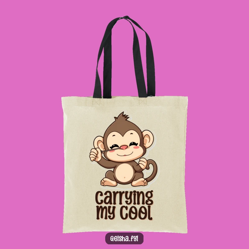 Funny Cheeky Monkey Fan Balance Tote: Carry Your Fun On The Go