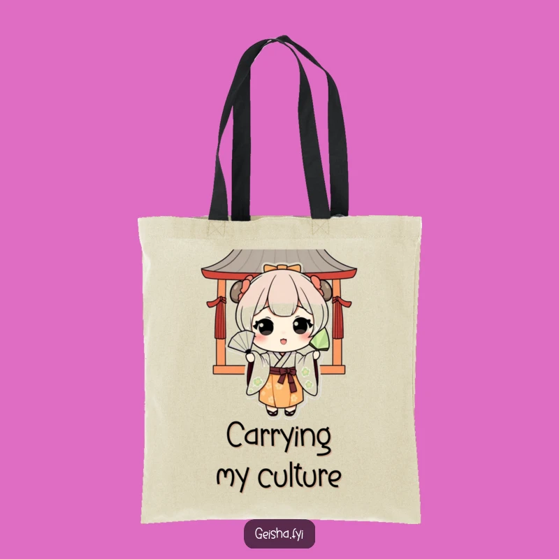 Funny Kawaii Japanese Character Fan Toss Tote Bag - Stylish Cultural Carry-all Gift
