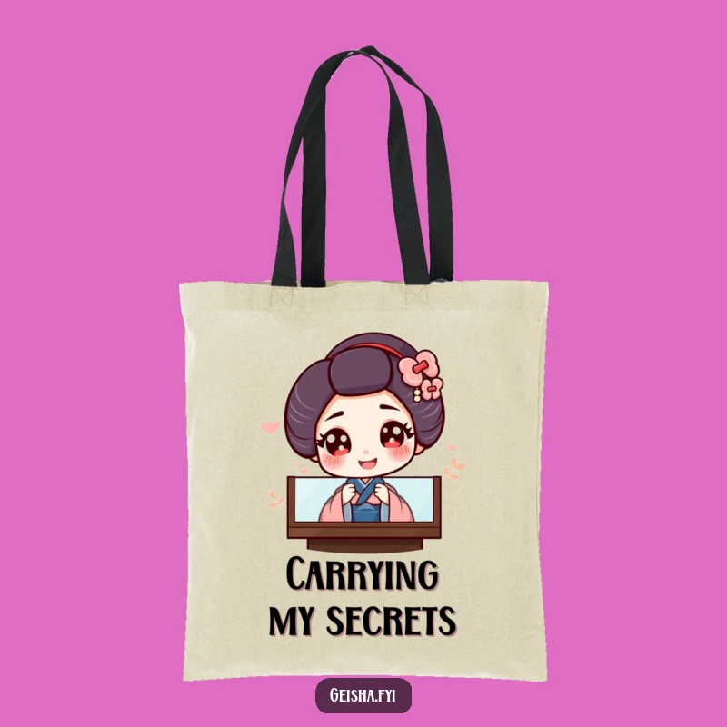Funny Geisha Tote Bag: Carry Playful Charm with this Giggling Pal