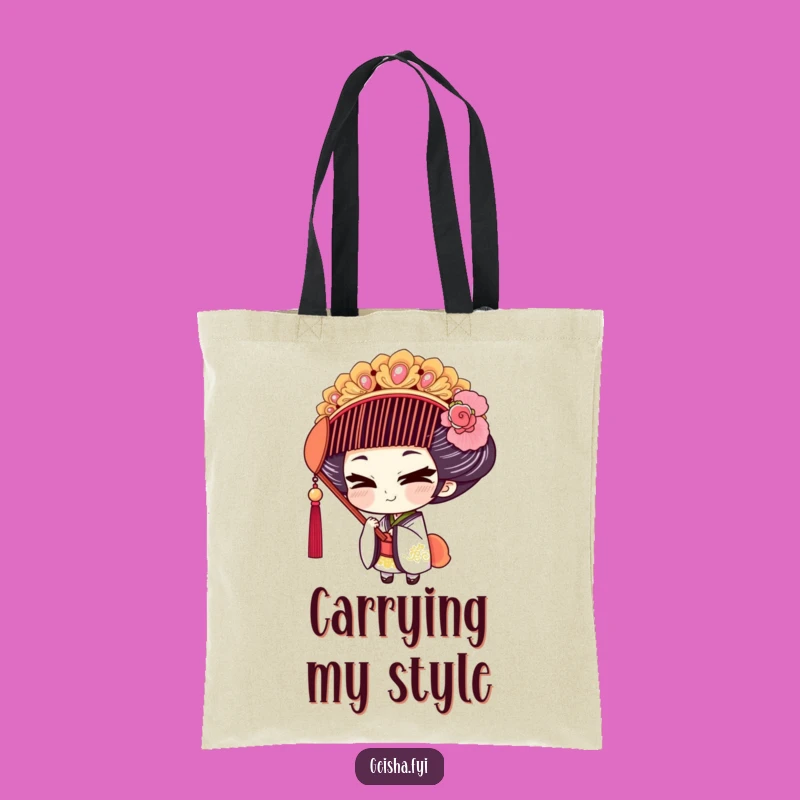 Funny Geisha Comb Tote Bag: Carry Your Style Gift