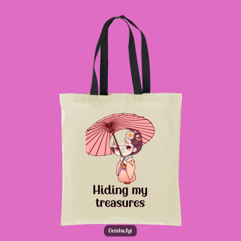 Funny Geisha Umbrella Tote Bag: Carry Your Curiosity Gift!