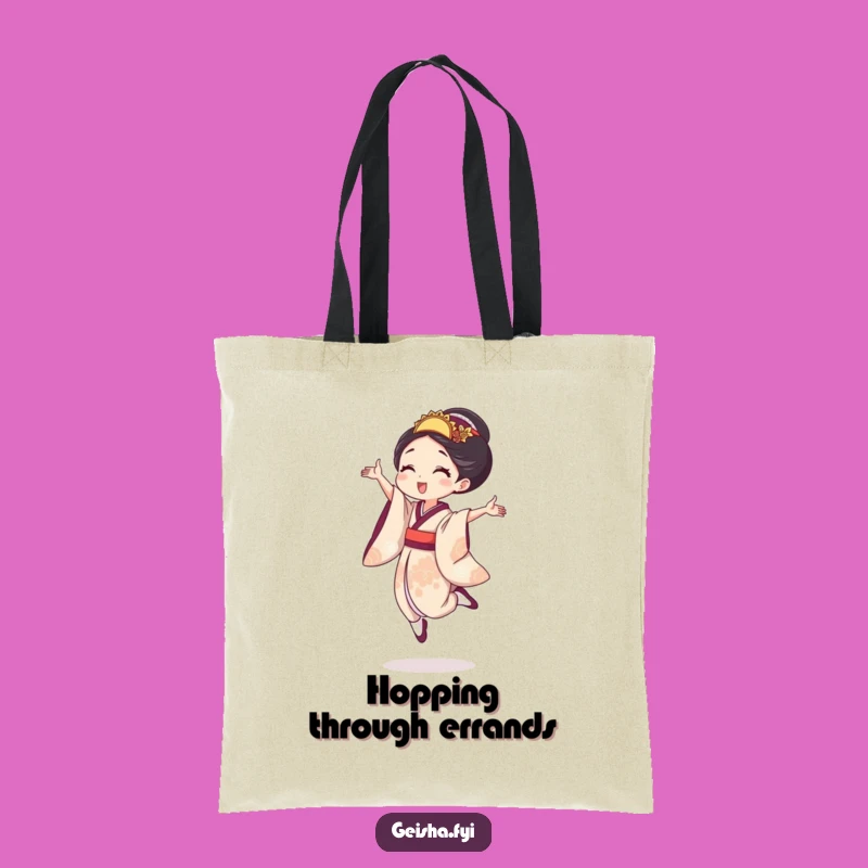 Funny Joyful Geisha Tote Bag, Carry Your Enthusiasm Everywhere